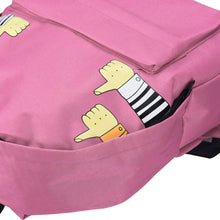 Goforward Fasion Women Girl Double-Shoulder Thumb Thumb up Canvas Backpack Schoolbag  ILML