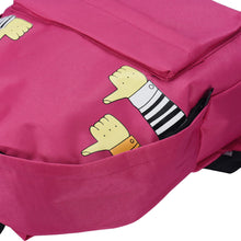 Goforward Fasion Women Girl Double-Shoulder Thumb Thumb up Canvas Backpack Schoolbag  ILML