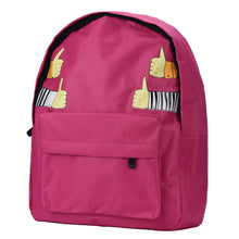 Goforward Fasion Women Girl Double-Shoulder Thumb Thumb up Canvas Backpack Schoolbag  ILML
