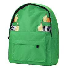 Goforward Fasion Women Girl Double-Shoulder Thumb Thumb up Canvas Backpack Schoolbag  ILML