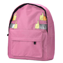Goforward Fasion Women Girl Double-Shoulder Thumb Thumb up Canvas Backpack Schoolbag  ILML
