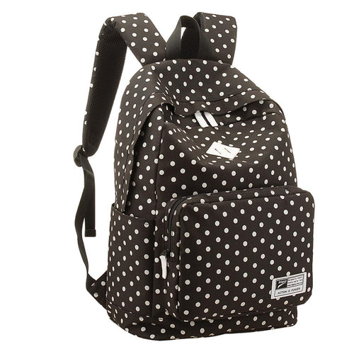 Goforward National Trend Canvas Dot Backpack Women Lightweight Casual Daypack Travel Bags Schoolbag Backpacks Mochila ILML