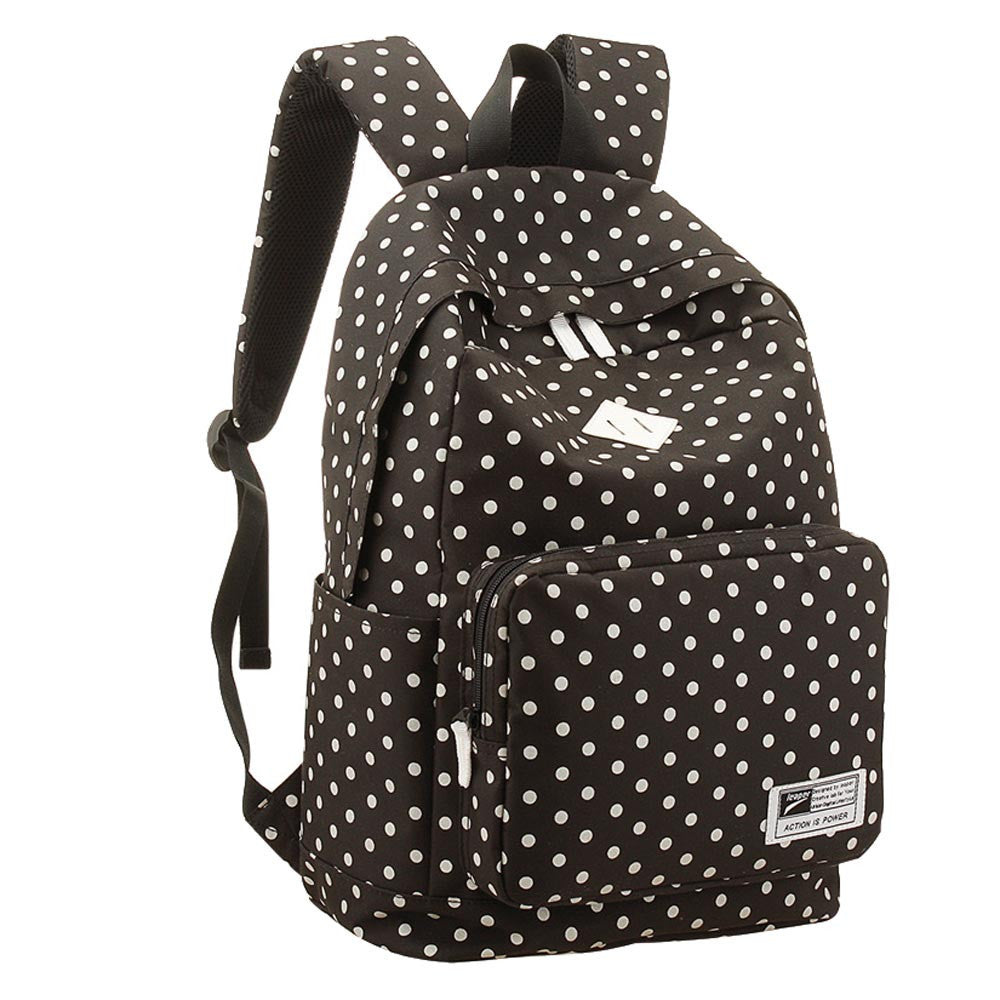 Goforward National Trend Canvas Dot Backpack Women Lightweight Casual Daypack Travel Bags Schoolbag Backpacks Mochila ILML