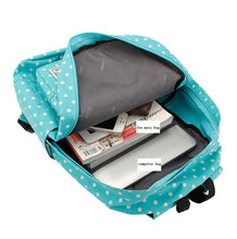 Goforward National Trend Canvas Dot Backpack Women Lightweight Casual Daypack Travel Bags Schoolbag Backpacks Mochila ILML