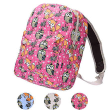 Goforward Women Canvas Owl Rucksack Backpack School Book Bags for Girls Boys Mochilas Backpacks ILML