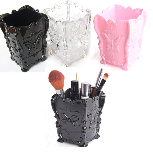 Goforward Retro Acrylic Makeup Cosmetic Storage Box Case Brush Pen Pencil Holder  ILML