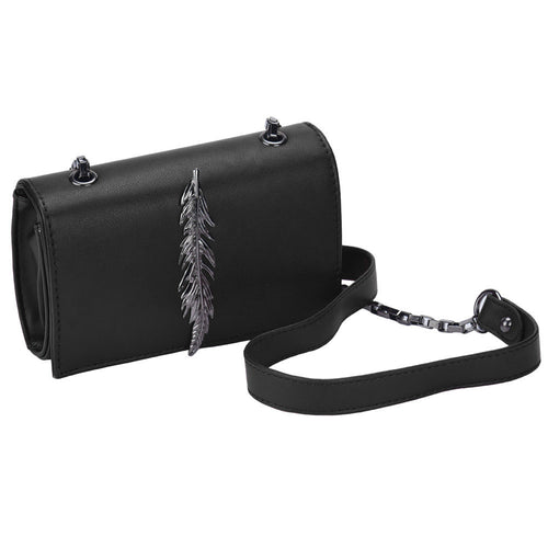 Goforward Value Girl Leather Mini Small Feather Metal Chain Shoulder Bag Hbag Messenger Amazing  ILML