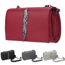 Goforward Value Girl Leather Mini Small Feather Metal Chain Shoulder Bag Hbag Messenger Amazing  ILML