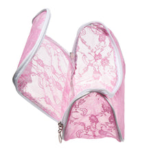 Gorforward Lace Hook Flower PVC Cosmetic Bag  ILML