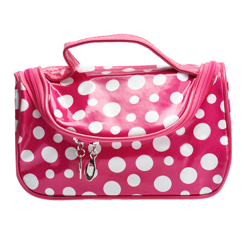 Gorforward Waterproof Dot Leather Cosmetic Bag  ILML