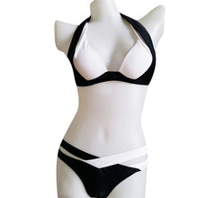 Halterneck Style Women Bandage Swimwear Bra and Panties Set Push-up Padded Bra Swimsuit LY3 ILML