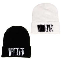 Hat Black White Whatever Letter Casual Hip-Hop Hats Knitted Wool Skullies Beanie Warm Hat For Men Women Touca Gorro ILML