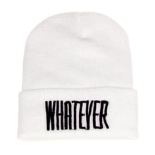 Hat Black White Whatever Letter Casual Hip-Hop Hats Knitted Wool Skullies Beanie Warm Hat For Men Women Touca Gorro ILML