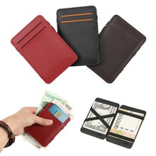 Mini Neutral Magic Bifold Leather women man Wallet Purse Money Clip  ILML