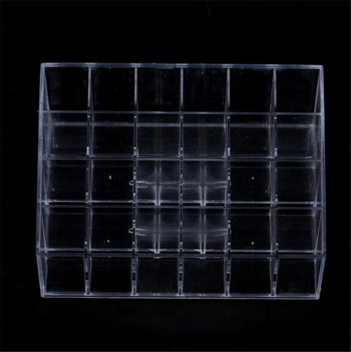 Generic 24 St Trapezoid Clear Lipstick Lotion Makeup Cosmetic Holder Case Storage Display St  ILML