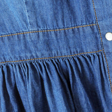 Plus Size Women Clothing Denim Dress Slim Cowboy Casual A Line Dress With Buttons ILML