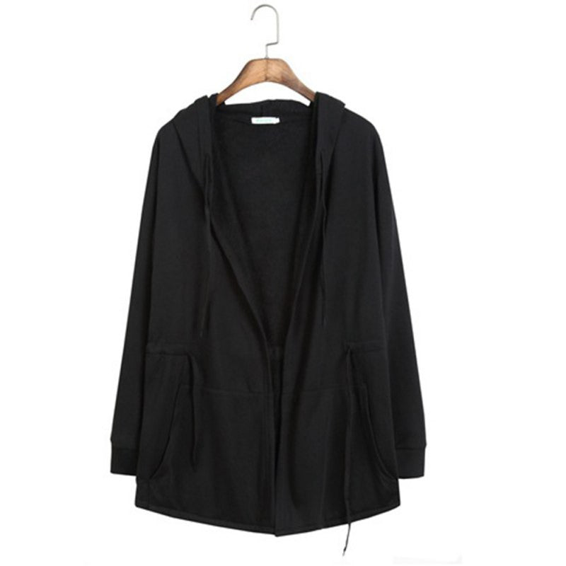 Plus Size Black Men's Cloak Hooded Male Streetwear Sweatshirts Hip Hop Full Sleeves Clothing Hoodie-5XL ILML