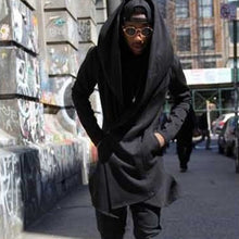 Plus Size Black Men's Cloak Hooded Male Streetwear Sweatshirts Hip Hop Full Sleeves Clothing Hoodie-5XL ILML
