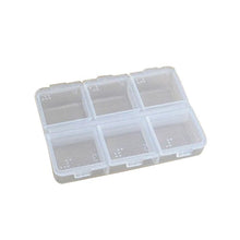 6 D Tablet Pill Box Holder Medicine Case Storage Organizer Container P1 ILML