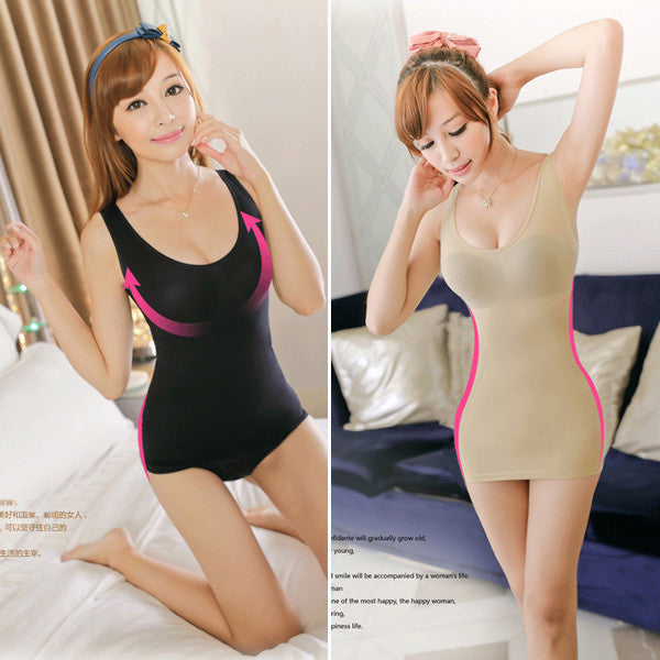 Body Shapers Women Sexy Women Waist Trainer Slim Tops Push -up Long Vest Underwear Tops  ILML