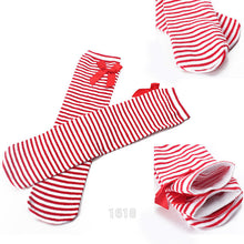Cotton Kids Baby Bowknot Stripes In tube 1-8Y Girls Dress High Stocking  ILML