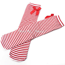 Cotton Kids Baby Bowknot Stripes In tube 1-8Y Girls Dress High Stocking  ILML