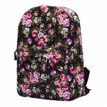 women backpack Printing Flower Canvas Backpack for girls school backpacks Mochila Mujeres Book Bag  ILML