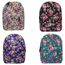 women backpack Printing Flower Canvas Backpack for girls school backpacks Mochila Mujeres Book Bag  ILML