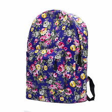 women backpack Printing Flower Canvas Backpack for girls school backpacks Mochila Mujeres Book Bag  ILML
