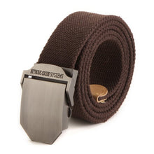Men Buckle Waistband Handmade Military Canvas Casual Belts Cinturones Hombre ILML