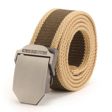 Men Buckle Waistband Handmade Military Canvas Casual Belts Cinturones Hombre ILML