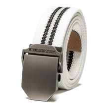 Men Buckle Waistband Handmade Military Canvas Casual Belts Cinturones Hombre ILML