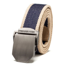 Men Buckle Waistband Handmade Military Canvas Casual Belts Cinturones Hombre ILML