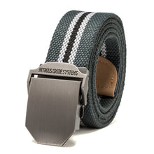 Men Buckle Waistband Handmade Military Canvas Casual Belts Cinturones Hombre ILML