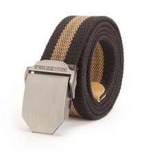 Men Buckle Waistband Handmade Military Canvas Casual Belts Cinturones Hombre ILML