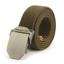 Men Buckle Waistband Handmade Military Canvas Casual Belts Cinturones Hombre ILML