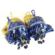 Pteris Belly Dance Beaded Crystal Sequin Bra Top Wine Bar Nightclub Rave DJ Dancewear 9 Colors ILML