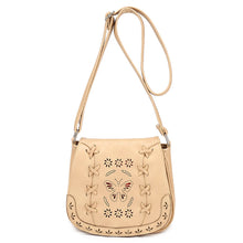 Retro Women's hbags Leather Hollow Bow Floral pattern Tote Shoulder Crossbody Satchel Vintar Messenger Bag  ILML