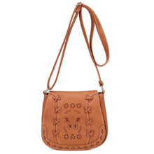Retro Women's hbags Leather Hollow Bow Floral pattern Tote Shoulder Crossbody Satchel Vintar Messenger Bag  ILML