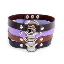 Punk Women Ladies Gothic Leather Choker Heart Chain Spike Rivet Buckle Collar Necklace ILML