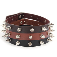 Punk Women Ladies Gothic Leather Choker Heart Chain Spike Rivet Buckle Collar Necklace ILML