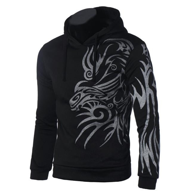 Top Men's Round Neck Long Sleeve Casual Slim Fit Printed Jacket Coat Outwear Plus Size M L XL XXL Clothing Forwad ILML