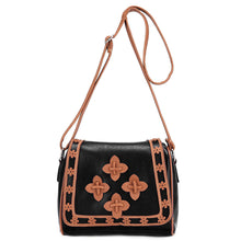 Retro Women Leather Tote Crossbody Hbag Satchel Floral pattern Shoulder Messenger Bag Bolsa Feminina ILML