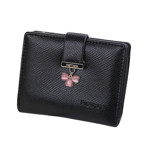 Goforward Lucky Clover women wallet Small HASP soft PU leather Purse  ILML