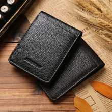 Goforward Mens Leather Wallet Silver Money Clip ID Credit Purse  ILML