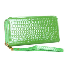 Goforward Multi-Purpose Alligator Pattern Clutch Two Zipper Wallet  ILML