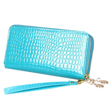 Goforward Multi-Purpose Alligator Pattern Clutch Two Zipper Wallet  ILML