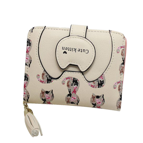 Goforward Women Cat Purse Short Wallet Bags Hbags Card Holder  ILML
