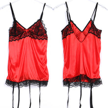 Sexy Lingerie Women Lace Dress Red Babydoll Sleepwear G-string Underwear Sets  ILML