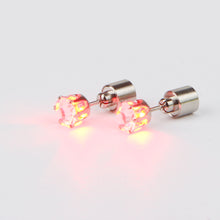 Sold Charm LED Earring Light Up Crown Glowing Crystal Stainless Ear Drop Ear Stud Earring Dance Party Jewelry ILML